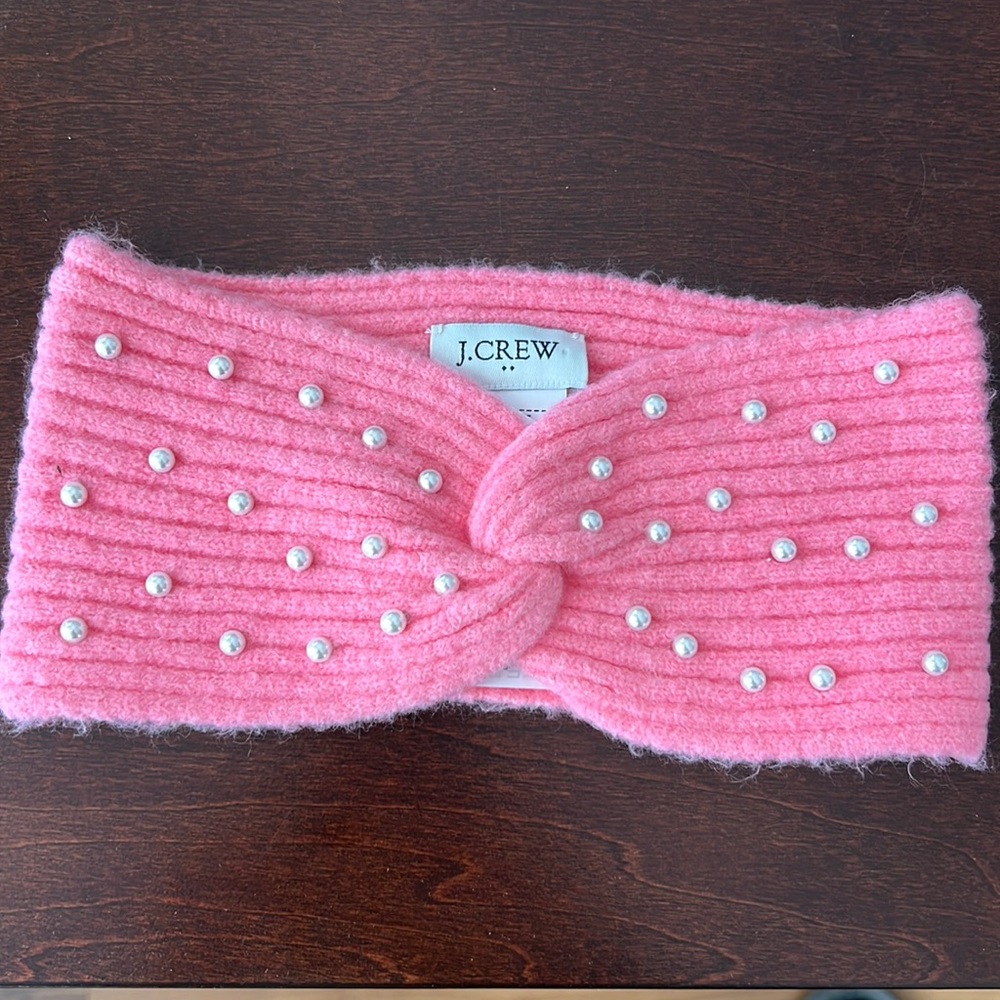 NWT J. Crew knit Knot Headband with Pearls